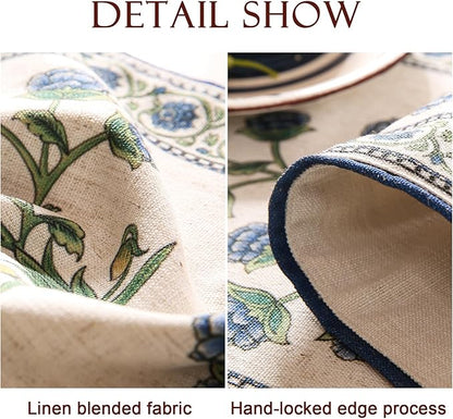 Patdrea Designer Elegant French Linen Table Runner, Floral Pattern - Image 5