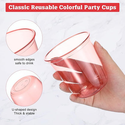 Ziliny 50pcs Disposable Stemless Glasses 12oz Crystal Plastic Wine Glasses - Image 3