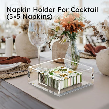 Square Acrylic Napkin Holder Tray - Image 4