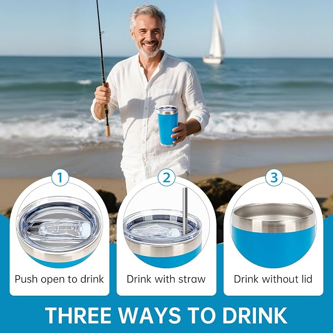 IEOVIEE 32 Pack 20oz Stainless Steel Insulated Bulk Tumblers - Image 7