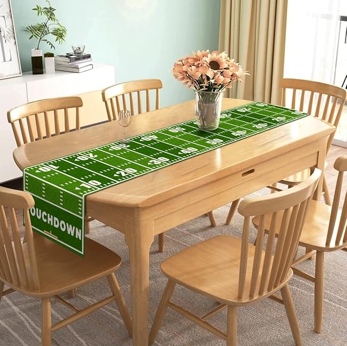 Nepnuser American Football Court Table Runner Touch Down Football Birthday - Image 5