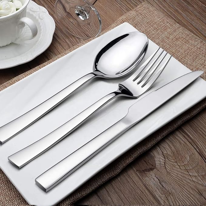 Silverware Set for 6, CXJY 30-Piece Stainless Steel Flatware Cutlery Set - Image 3