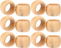 ALPHA Living HOME Rustic Napkin Rings -12 Pcs Round Wooden Napkin Holder Buckles for Easter Fall Thanksgiving Christmas Wedding Holidays Dinners Party Supplies Everyday Use (Natural)