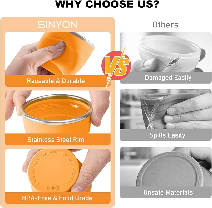 Collapsible Travel Cup, BPA-Free Reusable Water Cup | Lightweight Drinking Cups - Image 3