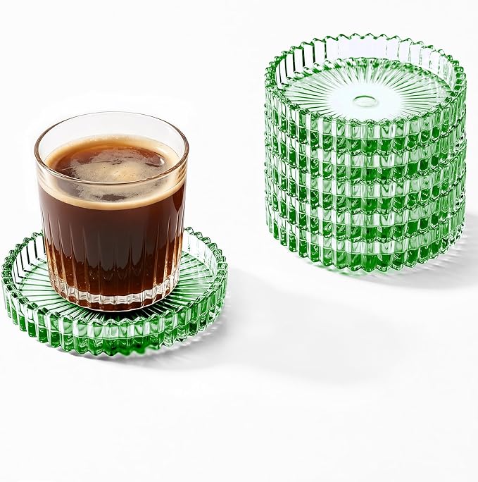Coasters Set of 6 for Drinks, 3.8 Inch Large Coasters for Coffee Table by Unknown