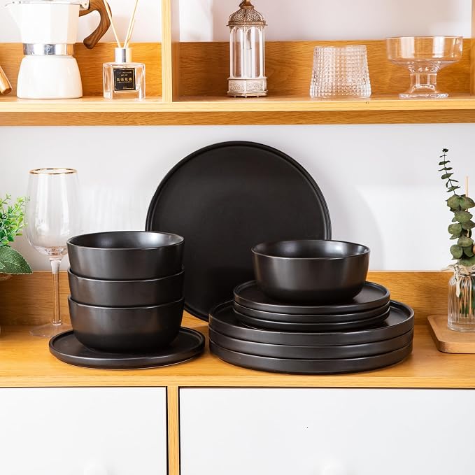 AmorArc Stoneware Cereal Bowls Set of 6, 26oz Soup Ceramic Bowls Set | Modern - Image 6