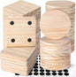 60 Pieces Unfinished Wood Coasters, GOH DODD 4 Inch Wooden Blanks with Non-Slip Pads for Laser Engraving Wood Burning Staining Painting Decoupage Housewarming Gifts Wedding Crafts Education