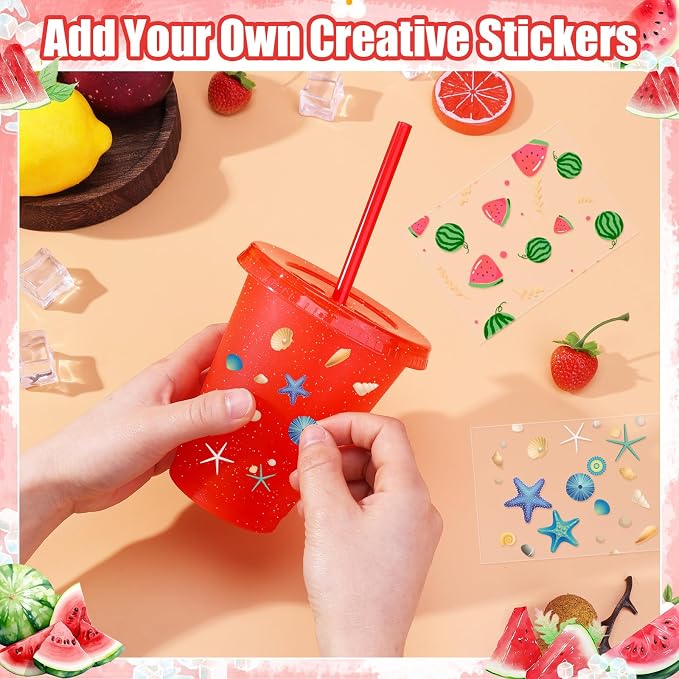 24 Pcs Plastic Tumblers with Lids and Straws, Reusable Cups with Lids Plastic - Image 4
