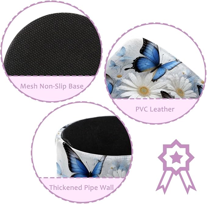 Butterflies and Daisies Leather Pen Holder - Image 2