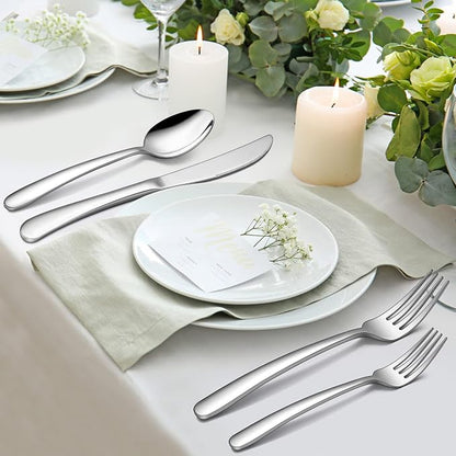 LIANYU 65-Piece Heavy Duty Silverware Set - Image 7