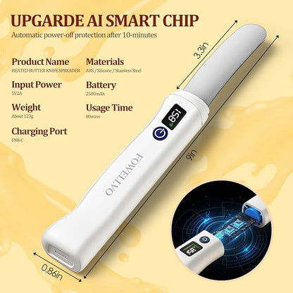 Heated Butter Knife Spreader – Stainless Steel, IP68 Waterproof, Rechargeable - Image 5