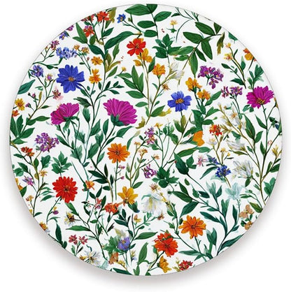 Coasters for Drinks Coaster Drink Set Decorative Coffee Table Desk Cup Mat Spring Cute Cork Bar Backing Round Home Decor Green Leaf Floral Herb06
