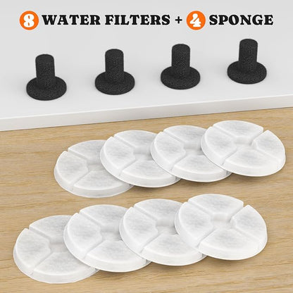 Pawtners Dog Water Fountain, 8 Replacement Filters - Image 7