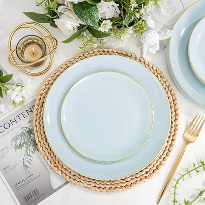 PULOTE 100PCS Sage Green Plastic Plates - Image 3