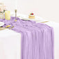 Lilac Purple Cheese Cloth Table Runner 35x120 Inch Boho Romantic 10ft Lavender by BlueTopCoLtd