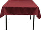 LA Linen Polyester Poplin Washable Square Tablecloth, Stain and Wrinkle Resistant Square Table Cover 52x52, Fabric Table Cloth Square for Dining, Kitchen, Party, Holiday 52 by 52-Inch, Cranberry