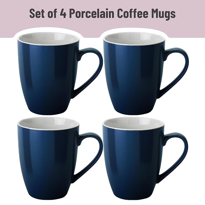 BTaT- Porcelain Coffee Mugs Set, 16 Ounces, 4 Pack, Restaurant Cups - Image 2