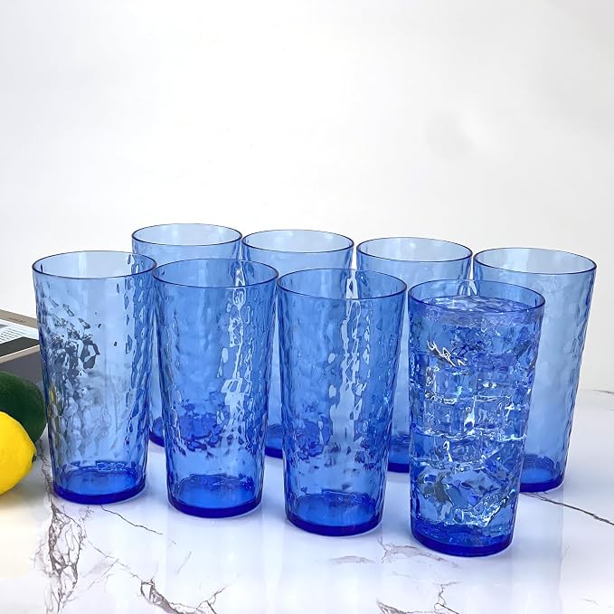 Yalin 24-Ounce Plastic Tumbler Acrylic Drinking Glasses, Reusable Plastic Cups - Image 6