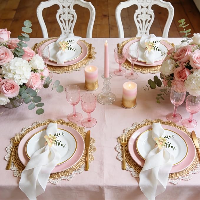 Handmade Floral Napkin Rings, Hydrangea & Eucalyptus Leaf Spring Decoration - Image 6