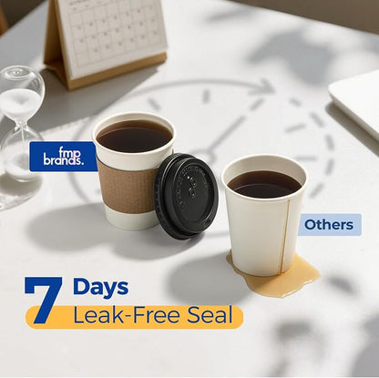 Fit Meal Prep 100 Pack 8 oz Disposable Coffee Cups - Image 4