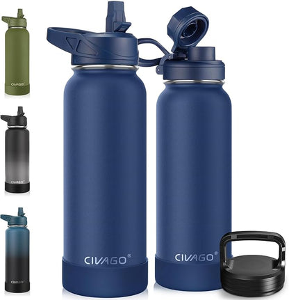 CIVAGO 40 oz Insulated Stainless Steel Water Bottle by CIVAGO