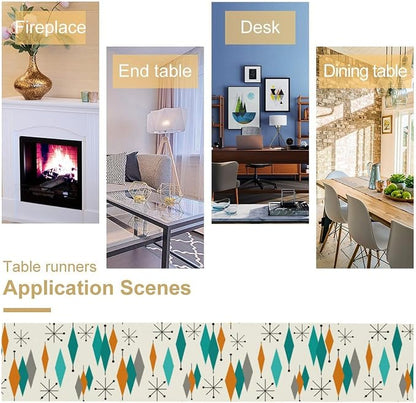 Mid Century Modern Table Runner, Table Runners - Image 6