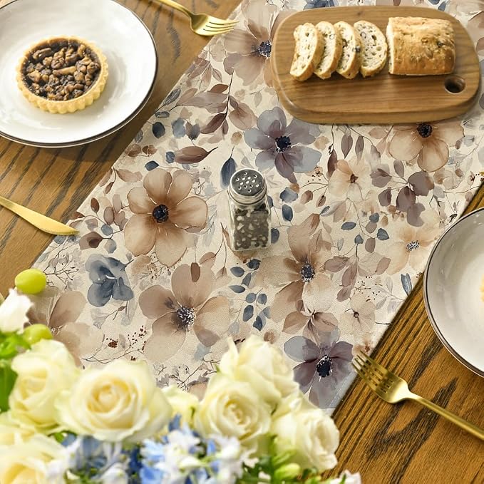 Artoid Mode Poppy Floral 210 GSM Spring Table Runner, Seasonal Summer Fall - Image 4
