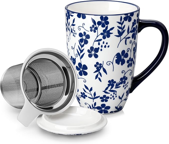 vancasso SELENE Porcelain Tea Mug, 18 oz Porcelain Tea Cup by vancasso