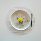 modern-twist 15" Round Silicone Placemat, BPA, PVC-Free Table Mat, Dishwasher Safe, Stream Print in Silver, Pack of 1