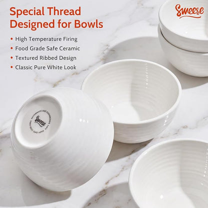 Sweese 10 Oz Ceramic Bowls Set of 6, Small Stackable Bowls - Image 5