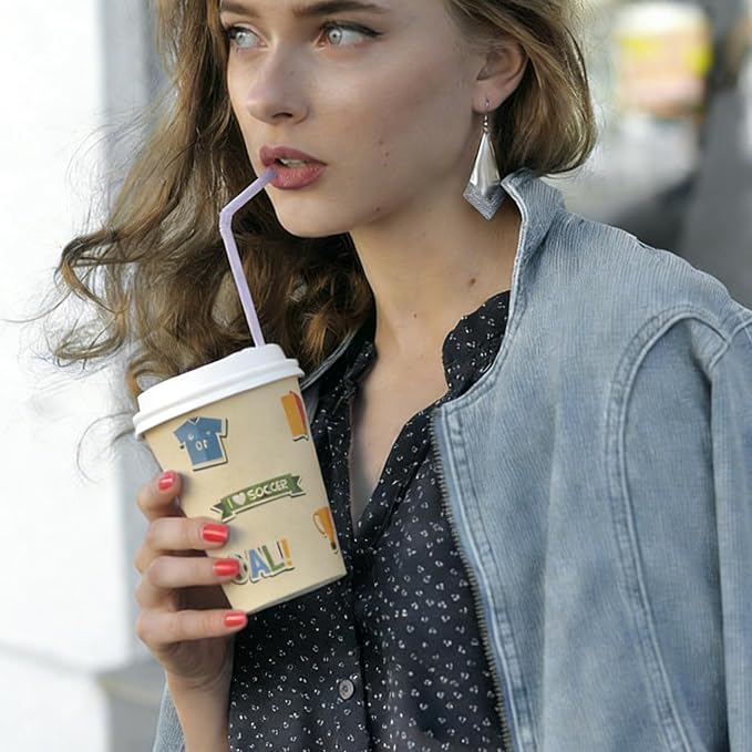 12 OZ 25 Pack Disposable Cups Paper Coffee Cups - Image 9