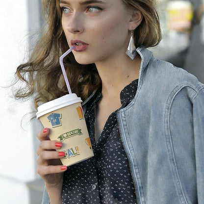 12 OZ 25 Pack Disposable Cups Paper Coffee Cups - Image 9