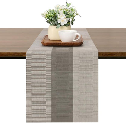 Table Runner 71 Inches Long, Vinyl Woven Farmhouse Table Runners | Washable by Chitomars