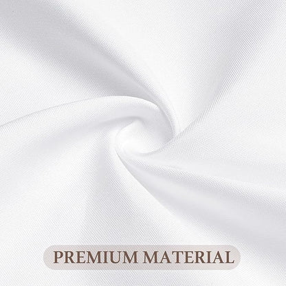 8 Pack Round Tablecloth 90 Inch White Table Cloth for Round Tables, Washable Polyester Tablecloth Stain and Wrinkle Resistant Decorative Table Cloth for Wedding Party Dining Banquet