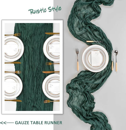 6 Pack Emerald Green Cheesecloth Table Runner 10Ft Gauze Cheese Cloth Table - Image 6
