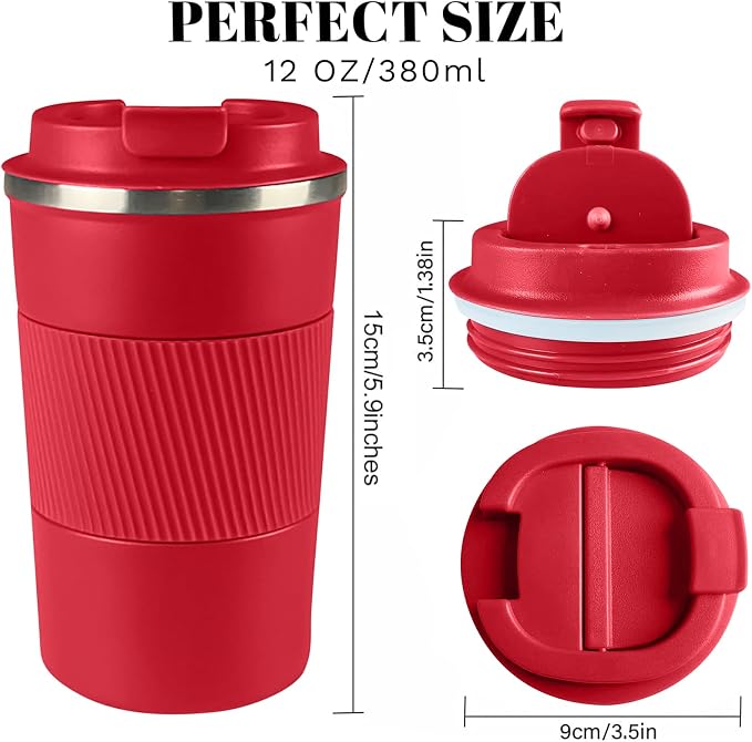 Insulated Travel Coffee Mug, Stainless Steel Coffee Cup - Image 3