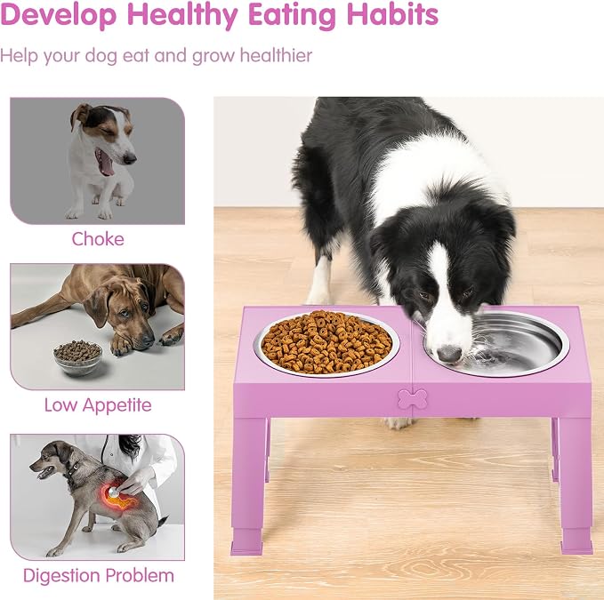 XIAZ Elevated Dog Bowls Large Breed Raised Dogs Bowl Stand Large/Medium Sized - Image 4