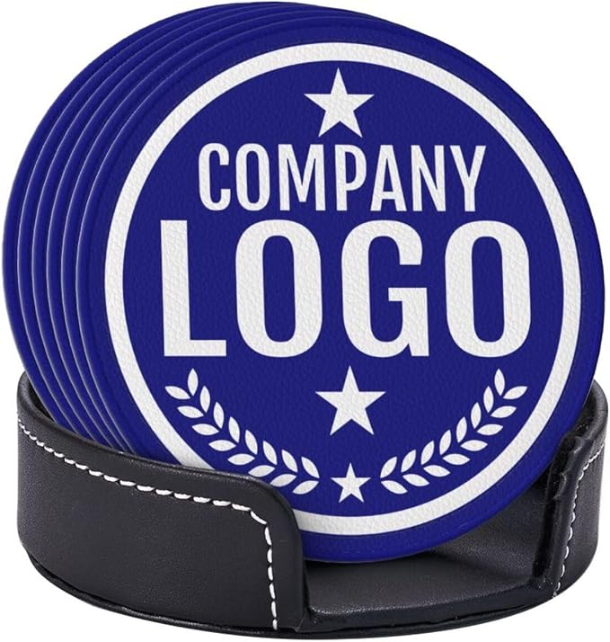 Custom Leather Coasters with Logo - Image 6