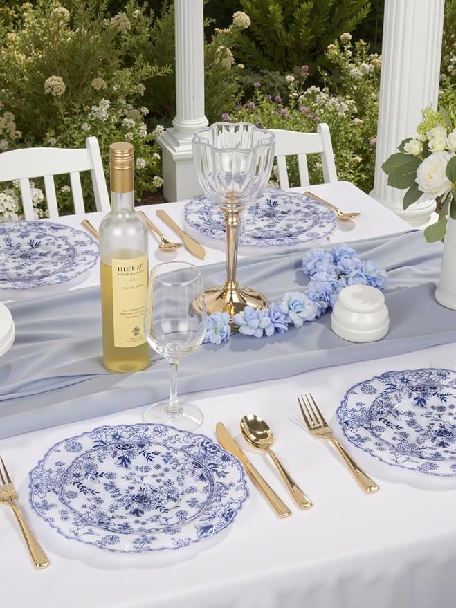 20PCS Blue and White Plates - Image 7