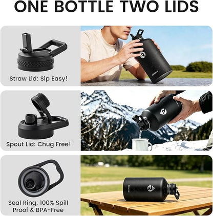 RAYMYLO One Gallon Water Bottle Insulated 128 oz, Stainless Steel | Triple - Image 5