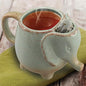 Ceramic 15oz Elephant Tea Mug Green by Unknown