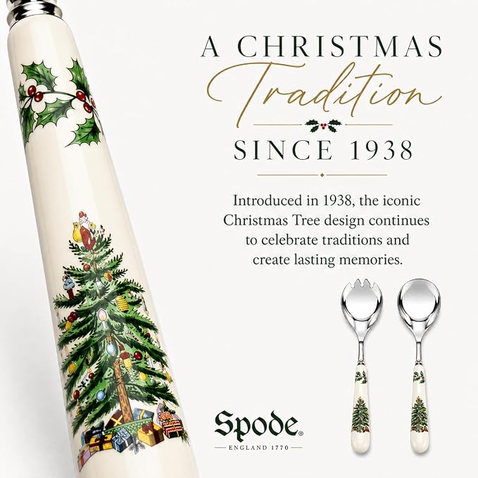 Spode – Christmas Tree – Christmas Tree Salad Servers - Image 7