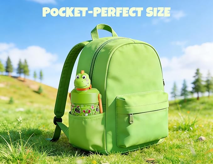 POWCAN Kids Water Bottle for School: 2-in-1 Straw Spout Lid - Image 5
