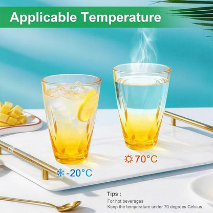13oz Stackable Drinking Tumblers 6PCS Vibrant Acrylic Tumblers - Image 8