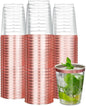 R-kay Rose Gold Plastic Cups, Heavy Duty 10 OZ Disposable cups, Plastic by R-KAY
