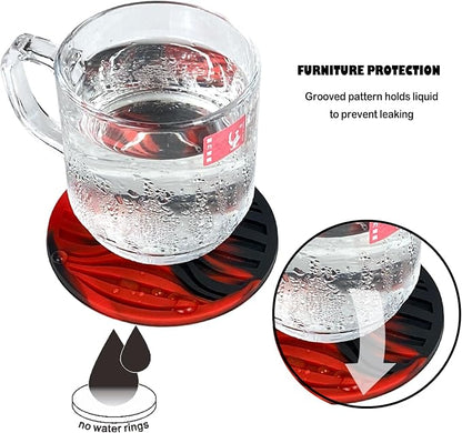2 Packs Silicone Coaster Set of 6 Pieces - Image 4
