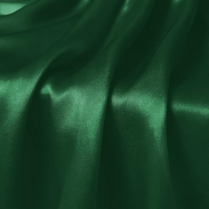 2 Pack Dark Green Satin Table Runner 12 x 108 Inch | Ruffle Design, Luxurious - Image 6
