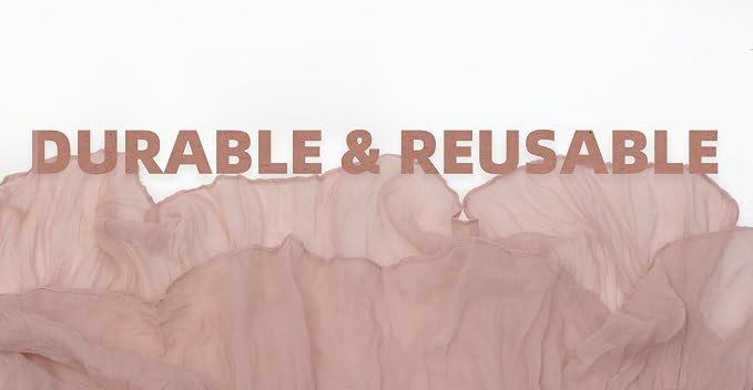 Dusty Pink Cheesecloth Table Runner Wedding Bridal Shower Home Decor | 35x120 - Image 5