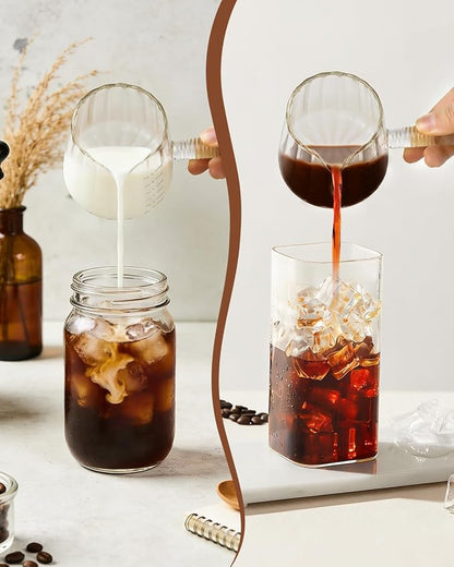 2 PCS Espresso Measuring Cup 6 Oz, Espresso Glass Cups - Image 5