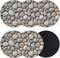 Pebble Stone Coasters Set of 6, Modern Minimalist Nature Art Aesthetics Soft by PIEPLE
